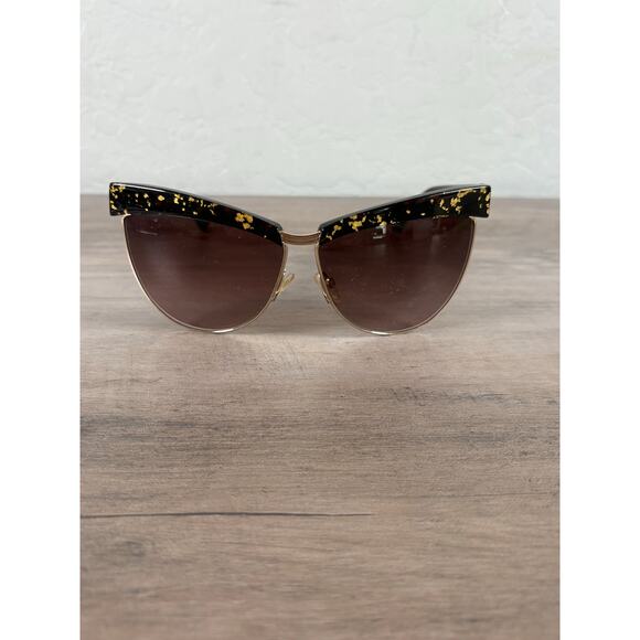 Christian Dior Meteore‎ Black 24K Gold Flakes Leaf Boutique Women\'s Sunglasses main image 7